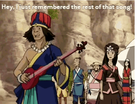 I just remembered the rest of that song...