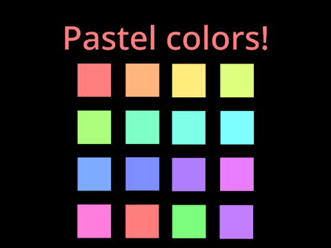 Pastel color pallet