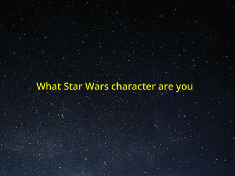 Star Wars Character decider 