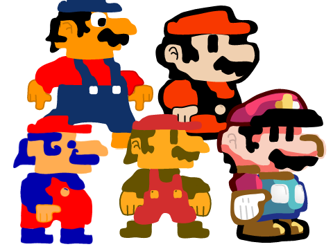 8-Bit Mario Vector Art 