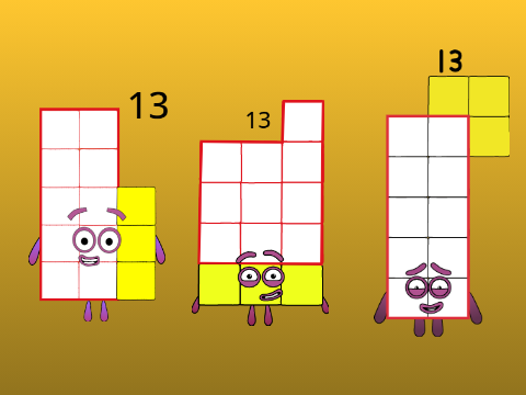 Evolution of Numberblock 13 remix
