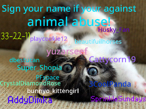 Sign if you are against animal abuse!!! 