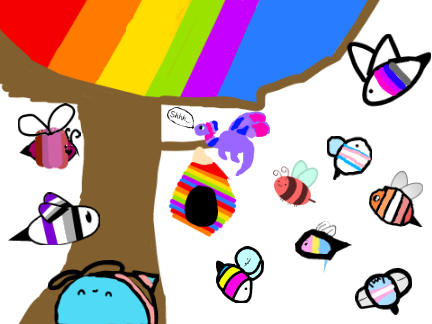 Add Yourself as a Gae Bee Flying Into the Gae Hive on the Gae Tree remix