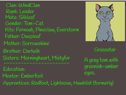 Grasstail- Warrior OC Wiki