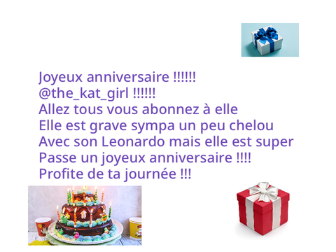 Joyeux anniversaire !!! The Kat girl 