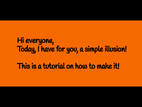 Magical illusion tutorial