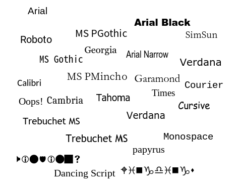 More Fonts