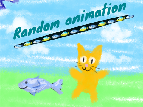 Cat VS fish (random animation)