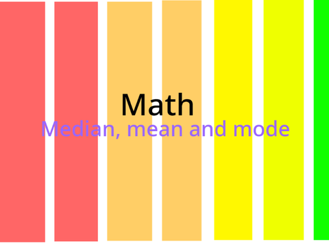 Quick sessions- Math- Median, Mean and mode
