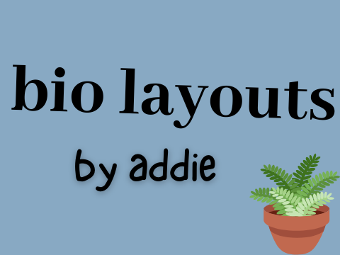 bio layouts ˎˊ-