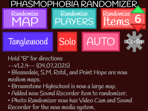 Phasmophobia Randomizer v1.2.5