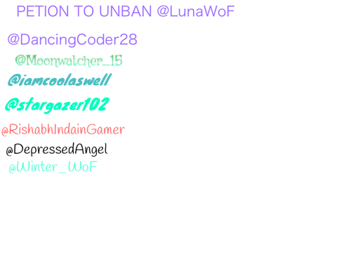 Petition to unban @LunaWoF remix remix remix remix remix
