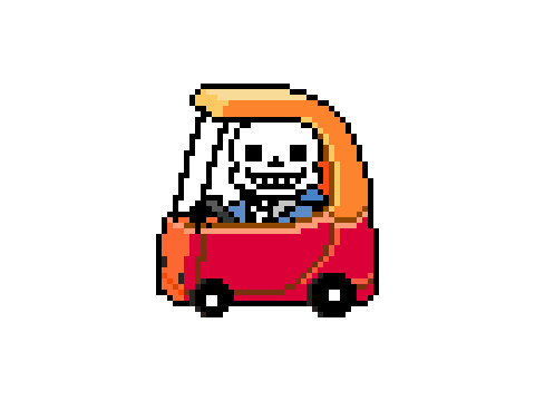 Sans commits Grand Theft Auto and runs from the Police