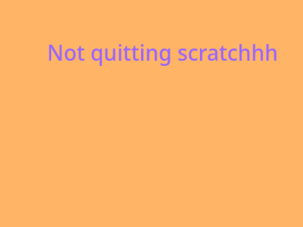 I'm not quitting scratch :D