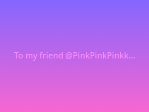 To PinkPinkPinkk