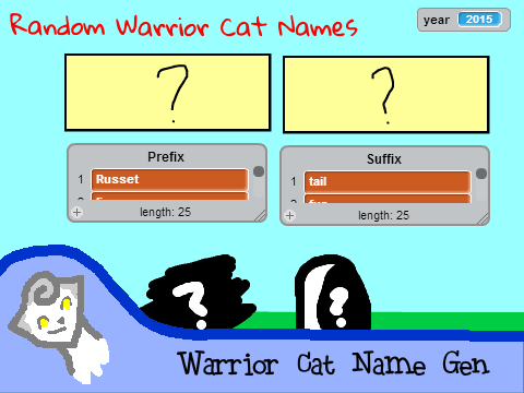 Random Warrior Cat Name Generator 1.0