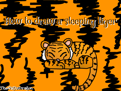 How to draw a sleeping tiger remix