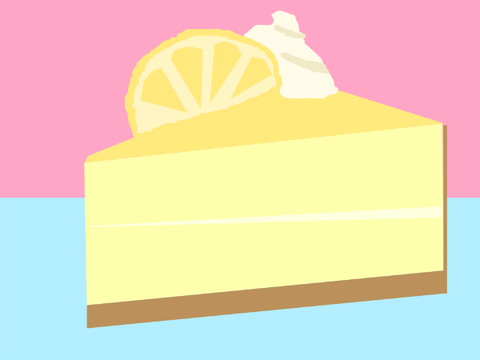 Lemon cake slice