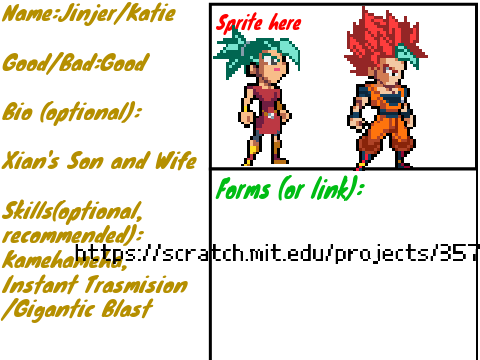 Sign Up Sheet for me new Jinger/Katie