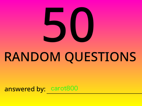 50 random questions remix