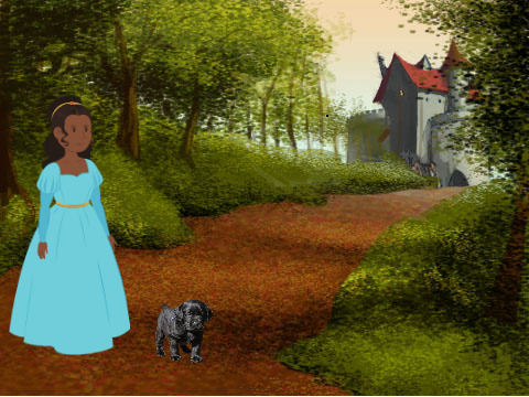 a puppy and a princess