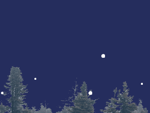 Snow falling parallax