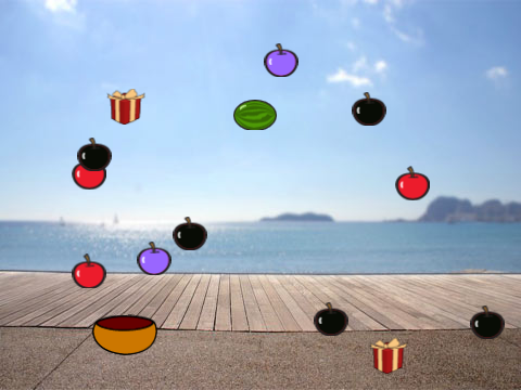 catch apples