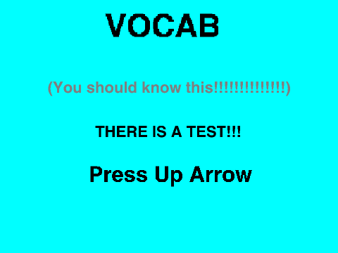 Vocab last week