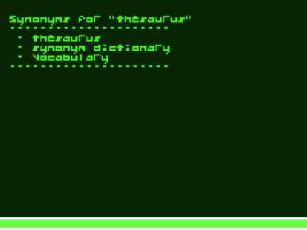 Thesaurus (Any Word/Phrase (For the most part))