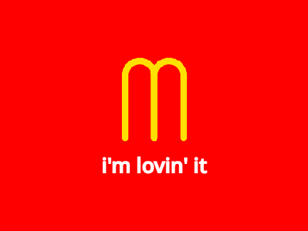 McDonald's logo with pen