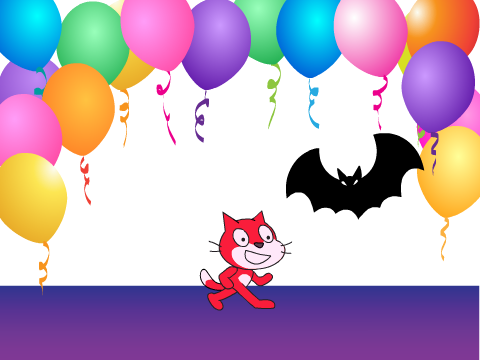 Party with a cat and a bat