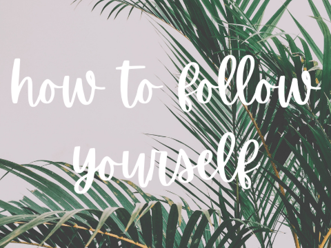 ☁️ how to follow yourself ˊˎ-