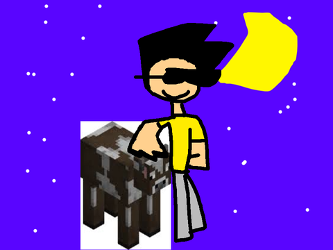 crappy guy with legendary cow