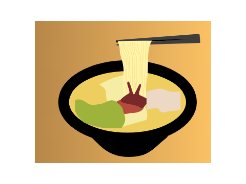 簡単なラーメン（スクリプトのところを見ると本物っぽく見える）