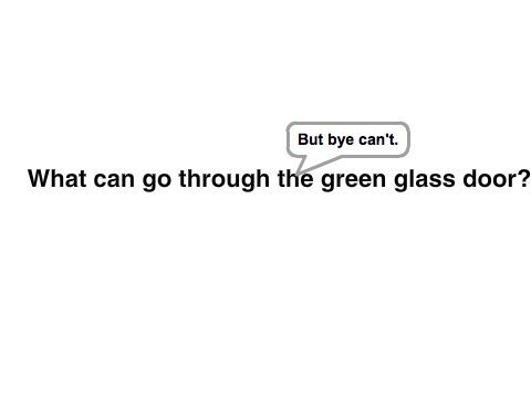 Green Glass Door