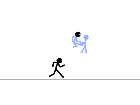 Slow motion stick figures