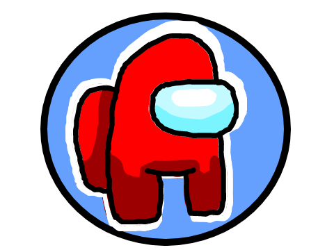 A vector Among Us character