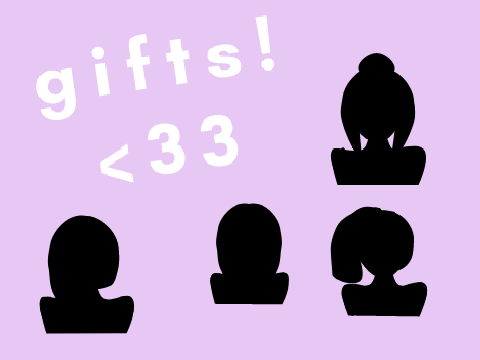 gifts for shea, chia, lin & ash <3333