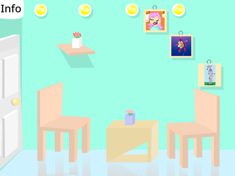 My first Interactive 3d room design in vector!