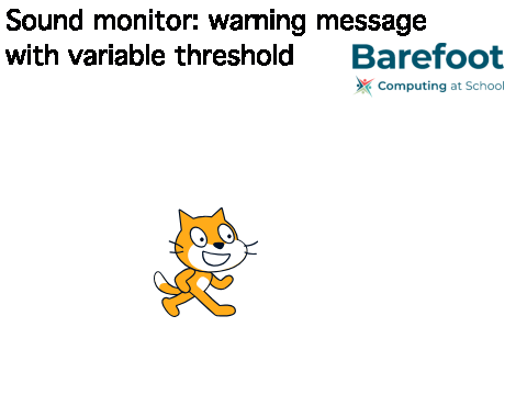 Sound monitor_ Warning message variable threshold