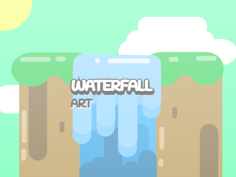 waterfall art
