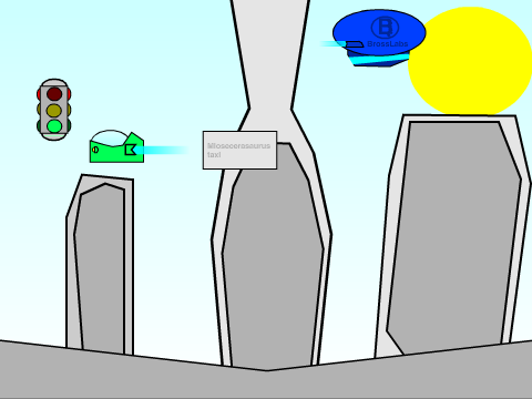 Miosecerasaurus buildings with taxis