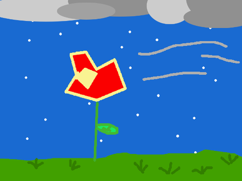 Flower in the wind