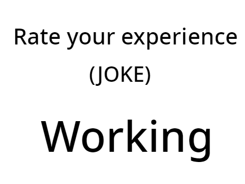 Rate your experience