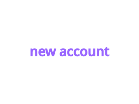 new acount