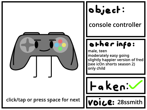 icOns refurbished ~ voice acting forms