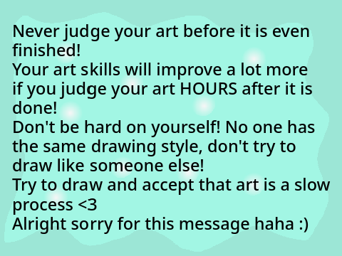 STOP JUDGING YOUR ART