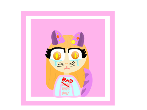 crying cat girl