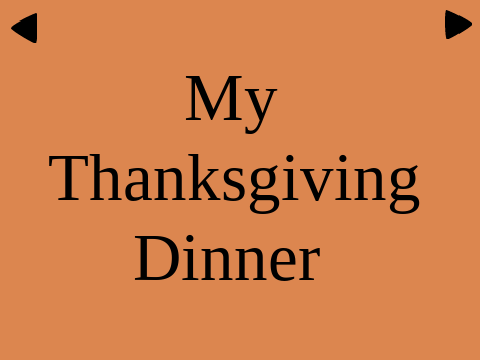 My Thanksgiving Meal