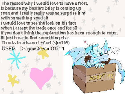 Adopt Me Giveaway! My Reasons!!